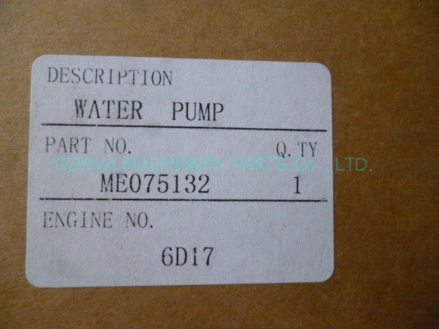 6d17 de kleine van de Pompmitsubishi van het Motorwater Vochtbestendige Motoronderdelen ME075132
